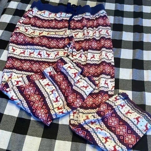 Lanz of Salzburg pajama pants fair isle reindeer Nordic pattern - Picture 4 of 4